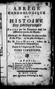 Cover of: Abrégé chronologique ou Histoire des découvertes faites par les Europé ens dans les différentes parties du monde by John Barrow