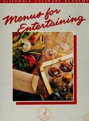 Cover of: Menus for entertaining