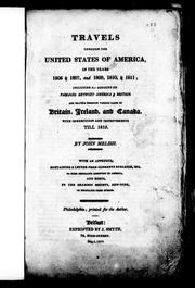 Cover of: Travels through the United States of America in the years 1806 & 1807, and 1809, 1810, & 1811 by John Melish