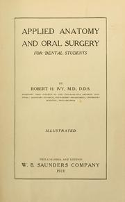Cover of: Applied anatomy and oral surgery, for dental students