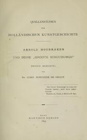 Cover of: Arnold Houbraken und seine "Groote schouburgh," kritisch beleuchtet