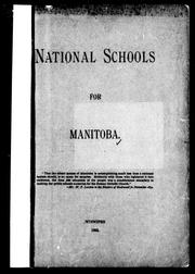 Cover of: National schools for Manitoba