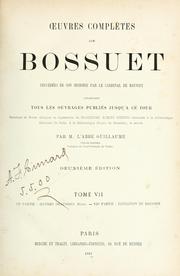 Cover of: Oeuvres complètes de Bossuet by Jacques Bénigne Bossuet