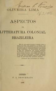Cover of: Aspectos da litteratura colonial brazleira