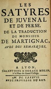 Cover of: Les Satyres de Juvenal et de Perse