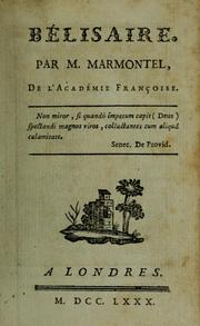 Cover of: Bélisaire