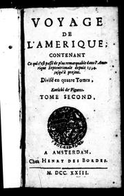 Cover of: Voyage de l'Amerique by Claude-Charles Bacqueville de La Potherie