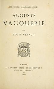 Auguste Vacquerie by Louis Ulbach