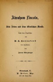 Cover of: Abraham Lincoln by Phebe A. Hanaford