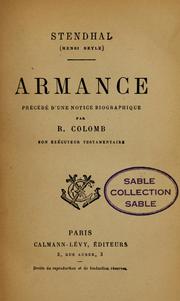 Cover of: Armance by Stendhal