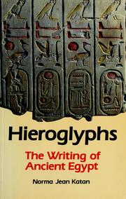 Cover of: Hieroglyphs by Norma Jean Katan