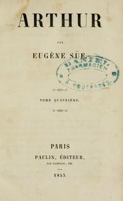 Cover of: Arthur by Eugène Sue