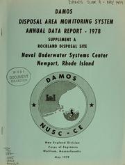 Cover of: Disposal area monitoring system annual data report -: 1978: supplement A site report - Rockland