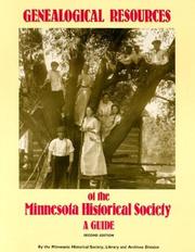 Cover of: Genealogical resources of the Minnesota Historical Society: a guide