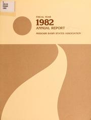 Cover of: Annual report by Missouri Basin States Association