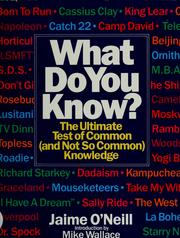 Cover of: What do you know? by Jaime O'Neill