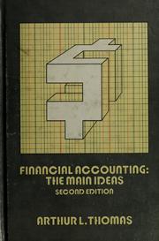 Cover of: Financial accounting: the main ideas
