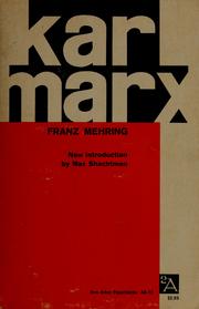 Cover of: Karl Marx by Franz Mehring