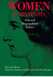 Cover of: Women of Minnesota: selected biographical essays