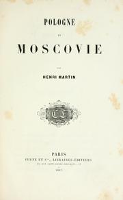 Cover of: Pologne et Moscovie