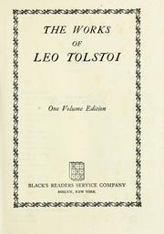 Cover of: The works of Leo Tolstoi.