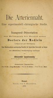 Cover of: Die Arteriennaht: eine experimentell-chirurgische Studie