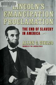 Cover of: Lincoln's Emancipation Proclamation by Allen C. Guelzo