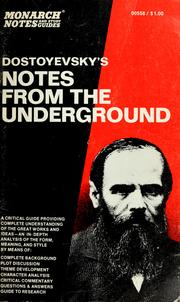 Cover of: Dostoyevsky's Notes from the underground. by Leslie Shepard