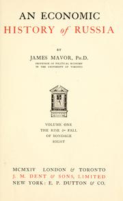 Cover of: An economic history of Russia by James Mavor