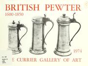 Cover of: British pewter, 1600-1850.