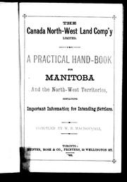 Cover of: A Practical hand-book for Manitoba and the North-West Territories: containing important information for intending settlers