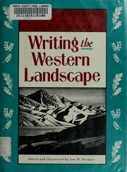 Cover of: Writing the Western landscape