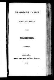 Cover of: Grammaire latine by 