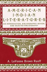 Cover of: American Indian literatures by A. LaVonne Brown Ruoff