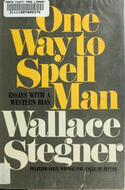 Cover of: One way to spell man