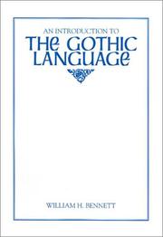 Cover of: An introduction to the Gothic language