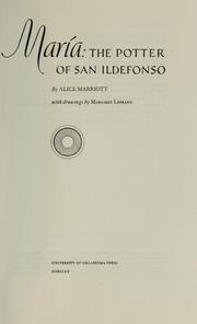 Cover of: María,  the potter of San Ildefonso