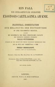 Cover of: Ein fall von intraarticulär gelegener exostosis cartilaginea am knie...