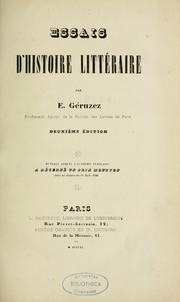 Cover of: Essais d'histoire littéraire by E. Gerusez
