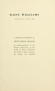 Cover of: Daisy Williams: September, 1867-January, 1884