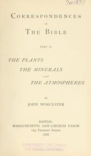Cover of: Correspondences of the Bible.