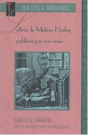 Cover of: Lettres de Mistriss Henley publiées par son amie