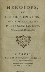 Cover of: Héroïdes by Adrien Michel hyacinthe Blin de Sainmore