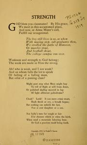 Cover of: Strength: a Sexagesimal ode, Dartmouth college class of 1859 ...