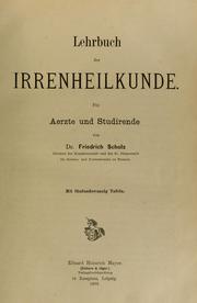 Lehrbuch der Irrenheilkunde by Scholz, Friedrich