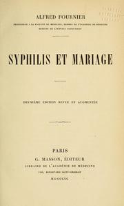 Cover of: Syphilis et mariage