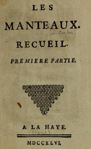Cover of: Les Manteaux: recueil