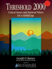 Cover of: Threshold 2000: critical issues and spiritual values for a global age