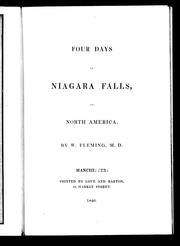 Cover of: Four days at Niagara Falls in North America by William Fleming