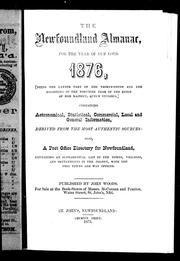 Cover of: The Newfoundland almanac, for the year of Our Lord 1876 by 